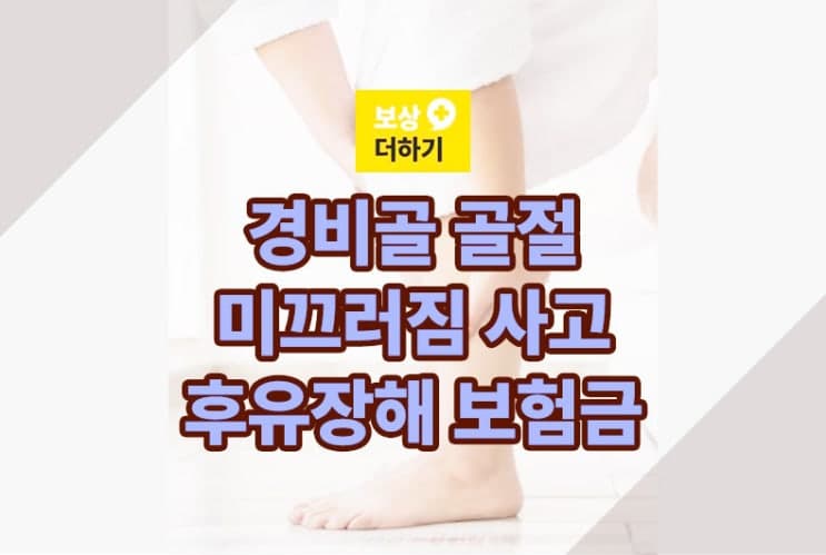 다리 경비골 골절 미끄러짐 사고, 후유장해로 보험금 지급 사례