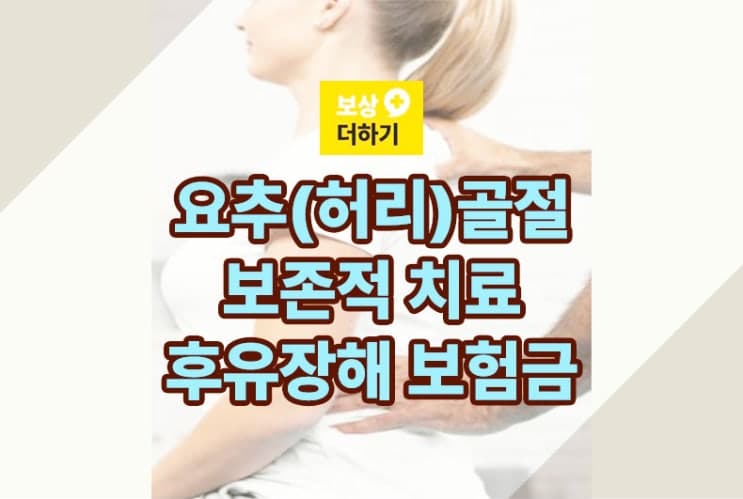 요추 골절 S32020 엉덩방아 찧어 보존적 치료 보험금 수령액은