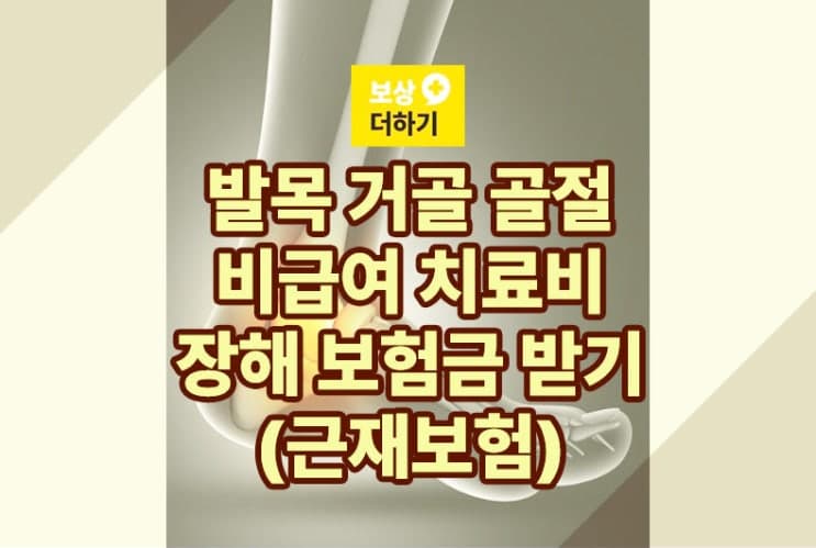 거골 골절 : 장해 보험금 비급여 치료비 받기 (근재)