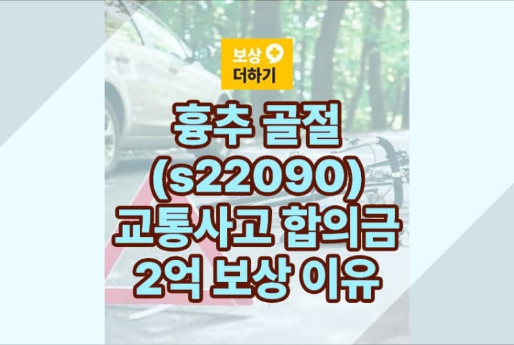 s22090 흉추 골절 합의금, 차대차 교통사고 2억 보상 이유