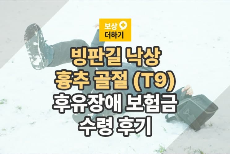 빙판길 낙상사고 흉추 9번 골절 후유장해 보험금 2천만 원 지급 사례
