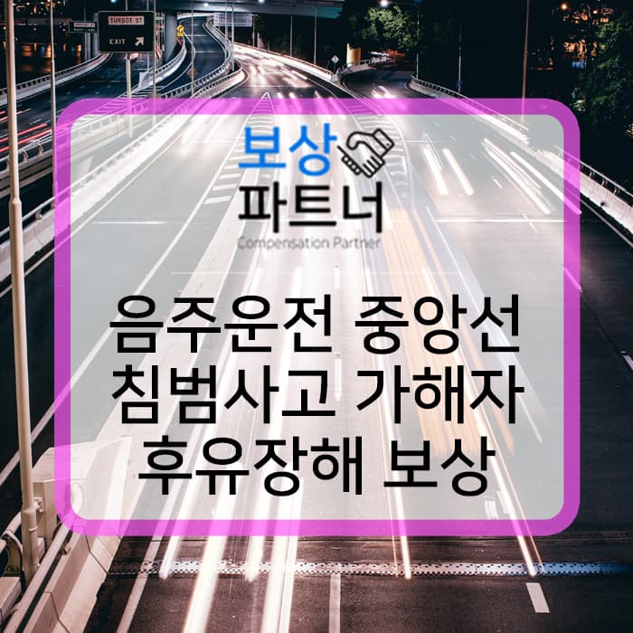 음주운전 중앙선 침범 사고 가해자, 개인보험 700만원 보상 사례