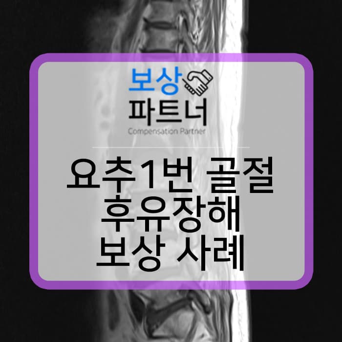 요추1번 골절 전치 6주 입원 및 요양 후유장해 보험금 보상 사례