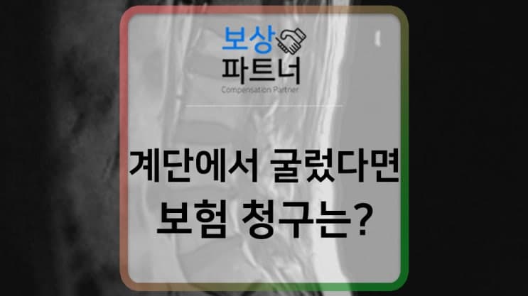 계단에서 굴러 낙상, 흉추 CT 골절 보험 청구 후기