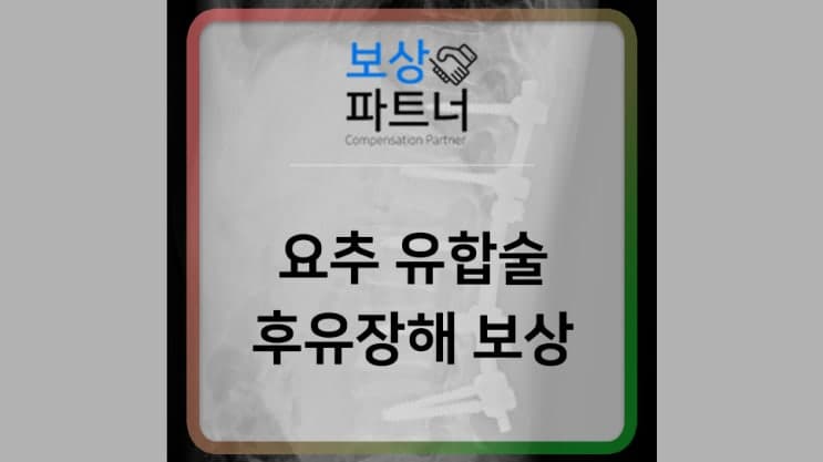 요추유합술 posterior fusion 후유장해 보험금 보상 사례
