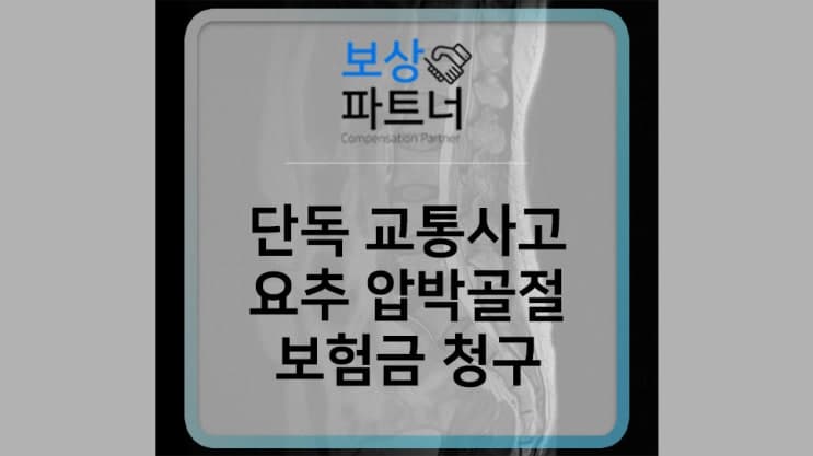 단독 교통사고 자동차보험 청구 방법(제2요추 압박골절)