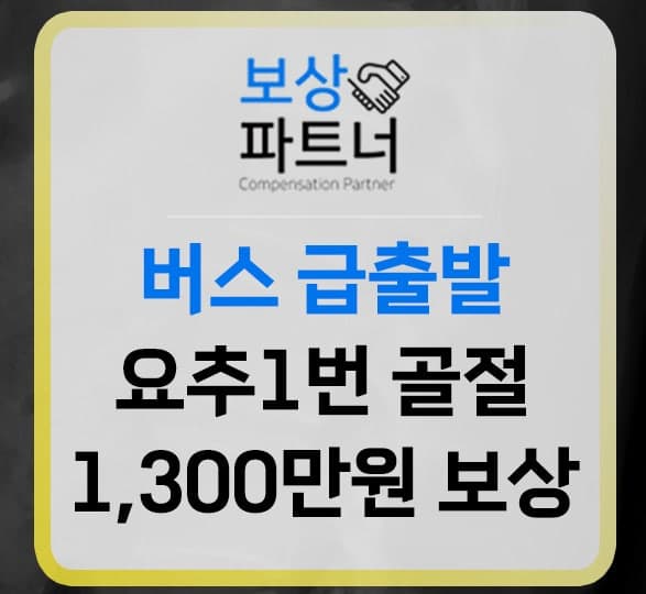 버스 급출발 넘어짐 합의금 1300만원 보상후기(요추1번골절)