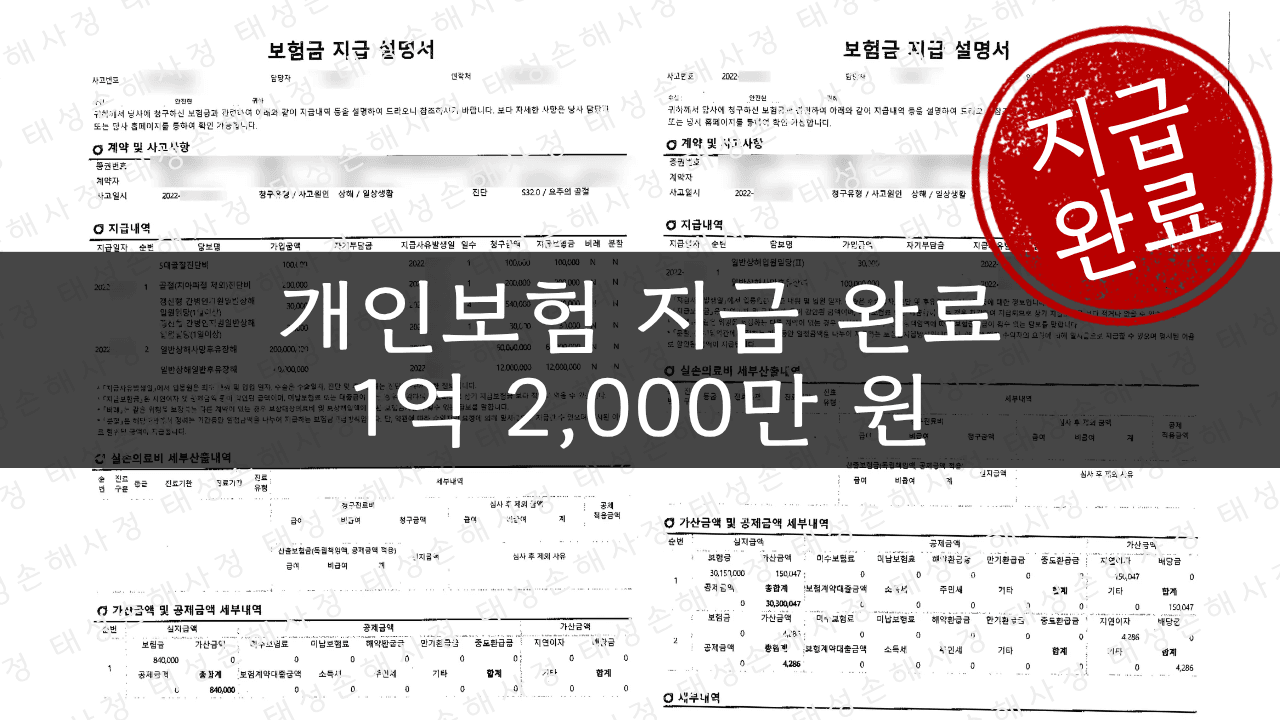 游泳池跌倒事故 腰椎1号骨折 / 个人保险后遗障碍1.268亿韩元赔偿成功案例